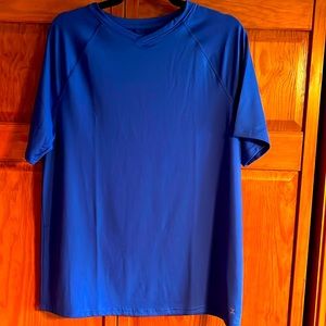 Boys husky quick dry blue tshirt. Pit to pit is 22”; length is 28”
